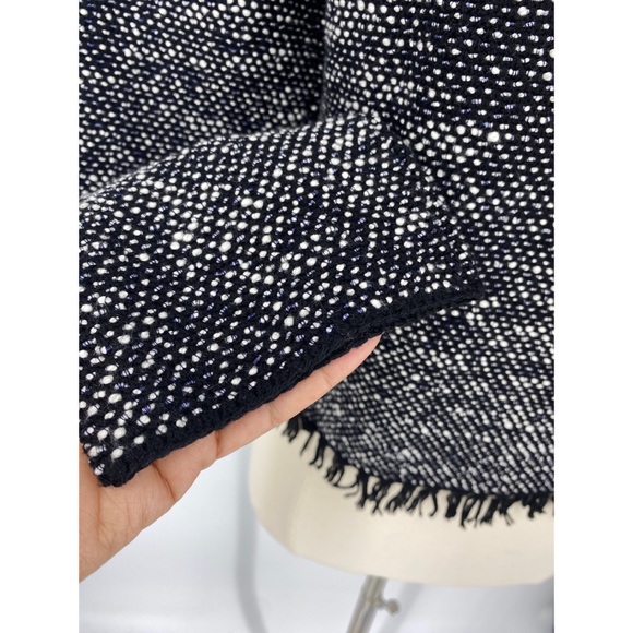 Theory Wool Blend Long Sleeve Heather Black Top - Picture 6 of 10